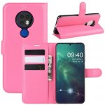 Litchi PU kožené na mobil Nokia 6.2 / Nokia 7.2 - rose – Zboží Živě