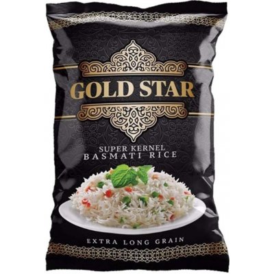 Gold Star Basmati rýže 1121 Extra dlouhozrnná 1 kg – Sleviste.cz