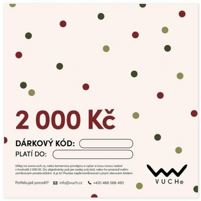VUCH Elektronický dárkový poukaz v hodnotě 2 000 Kč – Sleviste.cz