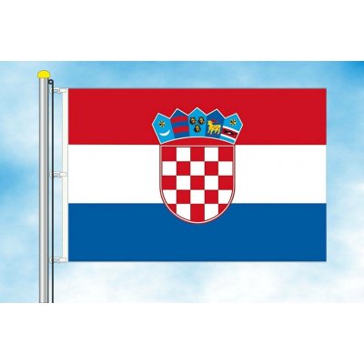 LIBEA, s.r.o. Vlajka Chorvatska Rozměr: 40×60 cm, Uchycení: Karabiny na stožár – Hledejceny.cz
