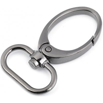 Pro Háčkování Karabina polokulatá černý nikl – Zboží Mobilmania