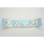 Nápis Zetor 25K Bílý -zlatá kontura P = L | Zboží Auto