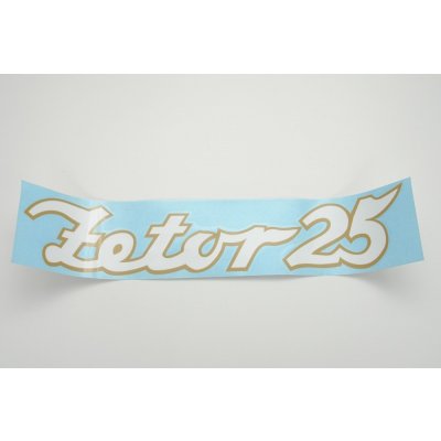 Nápis Zetor 25K Bílý -zlatá kontura P = L | Zboží Auto