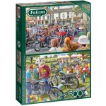 FALCON JUMBO Motorkářská přehlídka 2x500 dílků – Zboží Mobilmania