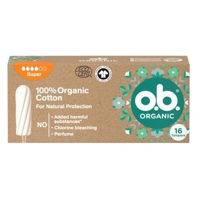 o.b. Organic Super tampony ze 100% organické bavlny tampon 16 ks – Zboží Dáma