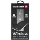 Swissten WIRELESS SLIM POWER BANK 8000 mAh USB-C INPUT