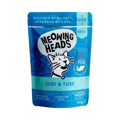 Meowing Heads pro kočky Ryba Kuře Hovězí 100 g – Zboží Mobilmania
