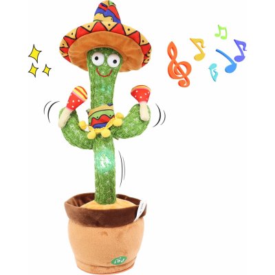 iMex Toys Tančící mluvící a zpívající plyšový kaktus Mexičan