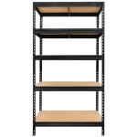 Kovona Regál Praktik 1800 x 900 x 450 mm 5 polic černý – Zboží Dáma