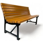 PROFIBA Lavička Profiba, AKÁT 180 cm, Bezbarvý olej, RAL 9005 - černá mat – Zboží Dáma