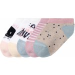 Lupilu Dívčí nízké ponožky s BIO bavlnou, 5 párů bílá/růžová/šedá/modrá – Zboží Dáma