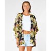 Plážová tunika Rip Curl ON THE COAST kimono Black