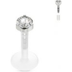 Šperky4U piercing do brady labreta čirý zirkon LB1001-1206-3C – Zbozi.Blesk.cz