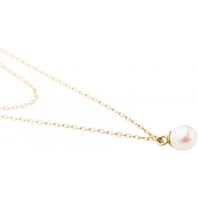 Franco Bene Jemný náhrdelník s perličkou pozlacený 677 – Zboží Dáma