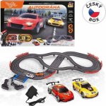 OEM Hračka Autodráha 2 auta 2 ovladače s EU adaptérem délka trati 440 cm, 120 x 100 x 12 cm 11475 – Zboží Dáma