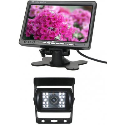 LCD TFT monitor do auta 7 palcový + Couvací kamera c107ccd s infračerveným viděním pro nák – Zboží Živě