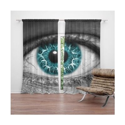 Sablio Závěs Modré oko: 2ks 140x250cm – Hledejceny.cz