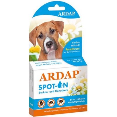 ARDAP Antiparazitní pipety pro psa 10-25kg/3x2,5ml – Hledejceny.cz