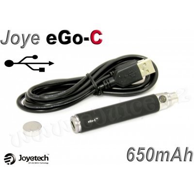 Joyetech baterie eGo-C USB passthrough 650mAh Černá – Zbozi.Blesk.cz
