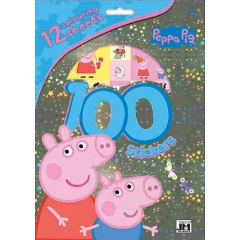 Peppa 100 samolepek s omalovánkovými listy