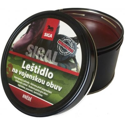 ZdravyNákup Leštidlo krém na vojenskou obuv SIGAL 250g hnědý – Zboží Dáma