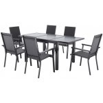 LIVARNO Sada hliníkového zahradního nábytku Houston/Toronto, 7dílná, šedá – Sleviste.cz