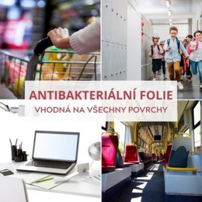 350 Antibacterial / 370 čirá antibakteriální samolepicí fólie / iDigit, Délka v metrech 1, Šíře v metrech 0,37 – Zboží Mobilmania