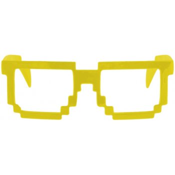 GoDan Párty brýle Pixely žluté plastové
