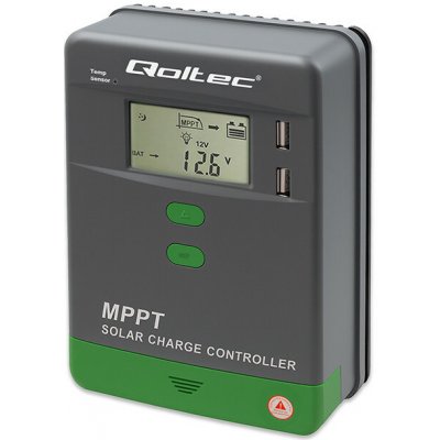 Qoltec 53660 Solární regulátor nabíjení Qoltec MPPT s teplotním senzorem 10A 12V 24V – Zbozi.Blesk.cz