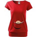 Těhotenské tričko Kluk z bříška červená – Zboží Dáma