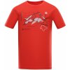 Pánské sportovní tričko Alpine Pro DAFOT červená pánské rychleschnoucí triko