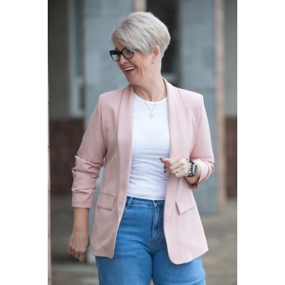 Elegantní sako COLOR Azurově modrá – Sleviste.cz