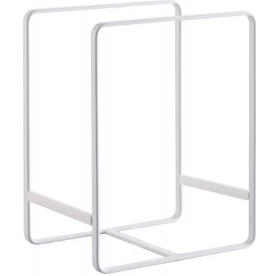 YAMAZAKI Tower stojan na pokličky a pánve bílá 16 cm, 20 cm, 11.5 cm – Zboží Dáma