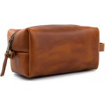 Valmio Horez kožená kosmetická taška Hnědá – Zboží Dáma