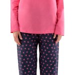 Gina dlouhé s potiskem 19137P třešňová sv. šedá – Zboží Dáma