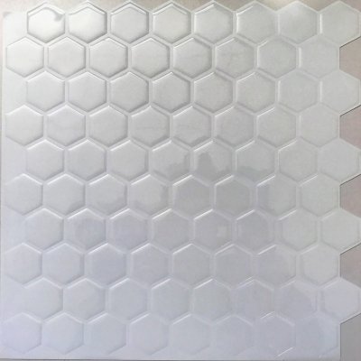 PAVEMOSA 3D samolepící mozaika bílá hexagon 30 x 30 cm – Sleviste.cz