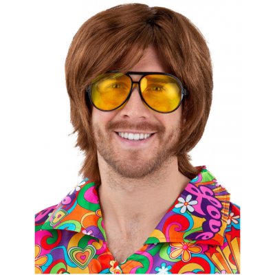 Smiffys Brýle Aviator 70. léta žluté – Zboží Dáma