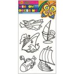 Anděl předloha k barvám na sklo 1559 vyvýšená kontura – Zboží Dáma