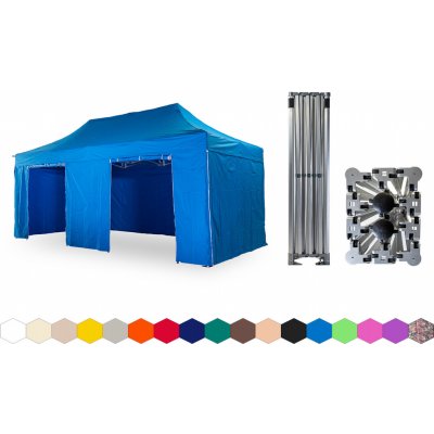 TENTino BIG HEXAGON 4x6 m 12A SVĚTLE MODRÁ 4 nohy – Hledejceny.cz