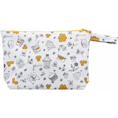 Pleva Kosmetická taštička světlá včelí svět Hanky Plevové 24,5 x 19,5 cm – Zboží Dáma