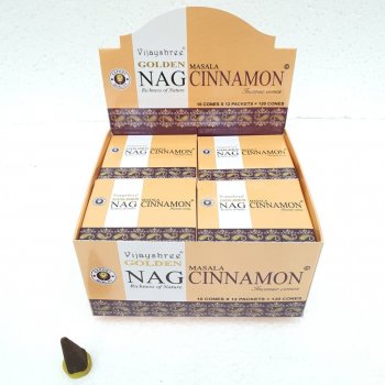 Vijayshree Vonné kužely Golden Nag Cinnamon 10 ks