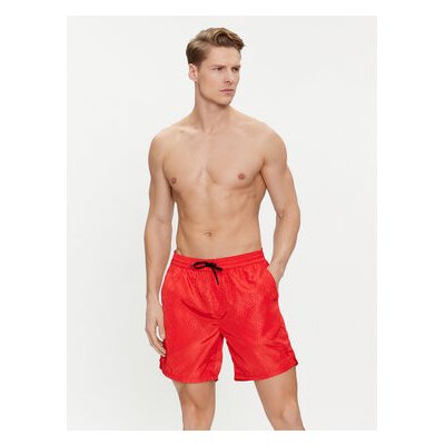 Guess plavecké šortky F4GT05 WG292 červené