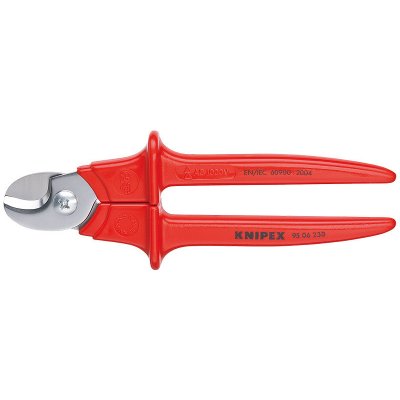 Nůžky na kabely 230 mm s plastickou izolací KNIPEX 95 06 230 – Zbozi.Blesk.cz