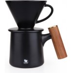 Kawio set keramický dripper s hrníčkem černý 450 ml – Hledejceny.cz