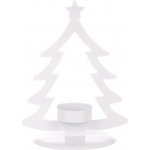 Autronic Svícen kovový ve tvaru stromku na čajovou svíčku matná bílá. CP151094-BILA – Hledejceny.cz
