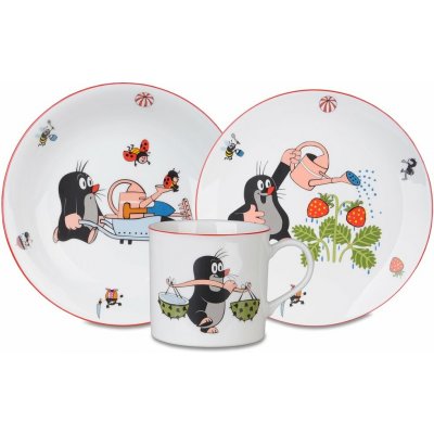 Thun 1794 Dětská porcelánová sada Krtek zahradníkem 3 ks – Sleviste.cz