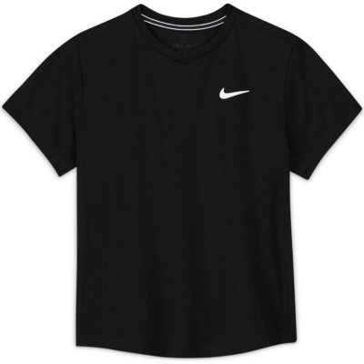 Nike Court DriFit Victory Short Sleeve Top black/black/white – Zboží Dáma