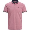 Pánské Tričko Jack & Jones pánské polo triko JJEPAULOS POLO SS NOOS Rio red