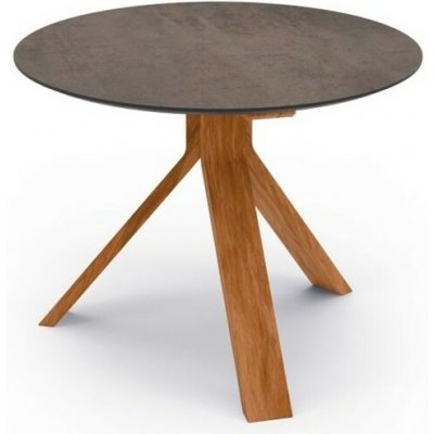 Stern Odkládací stolek Freddie, kulatý 55x43 cm, rám teak, deska HPL Quartz – Hledejceny.cz