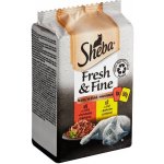 Sheba Fresh & Fine Hovězí a Kuřecí ve šťávě 6 x 50 g – Zboží Mobilmania